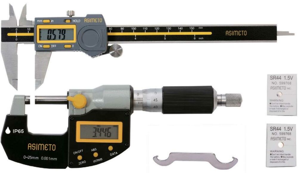 Fett 0-1”/0-25mm Asimeto Dijital Dış Çap Mikrometresi As-105014