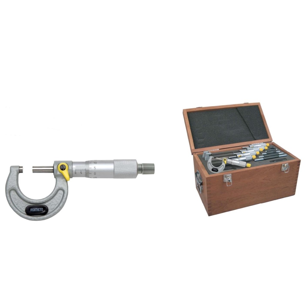 Fett 0-150mm Asimeto 6 Lı Mekanik Mikrometre Seti As-101668