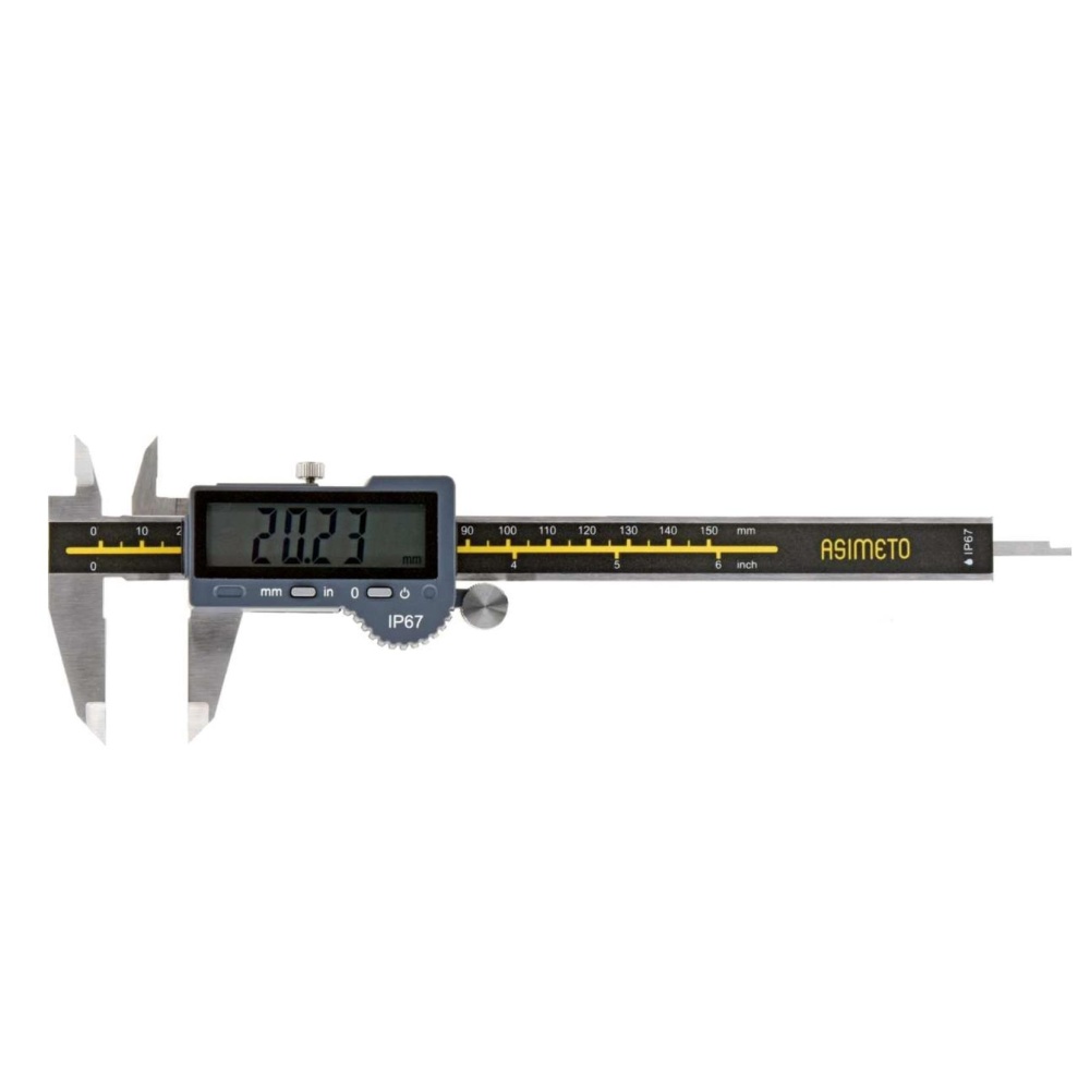 Fett 0-150mm Asimeto Ip67 Su Geçirmez Büyük Ekran Dijital Kumpas As-305065
