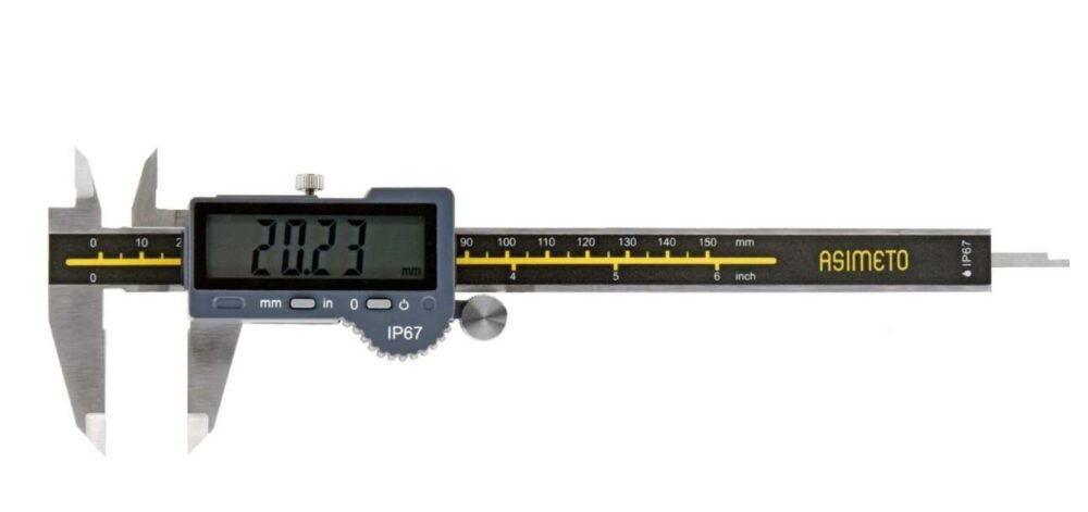 Fett 0-150mm Asimeto Ip67 Su Geçirmez Büyük Ekran Dijital Kumpas As-305065