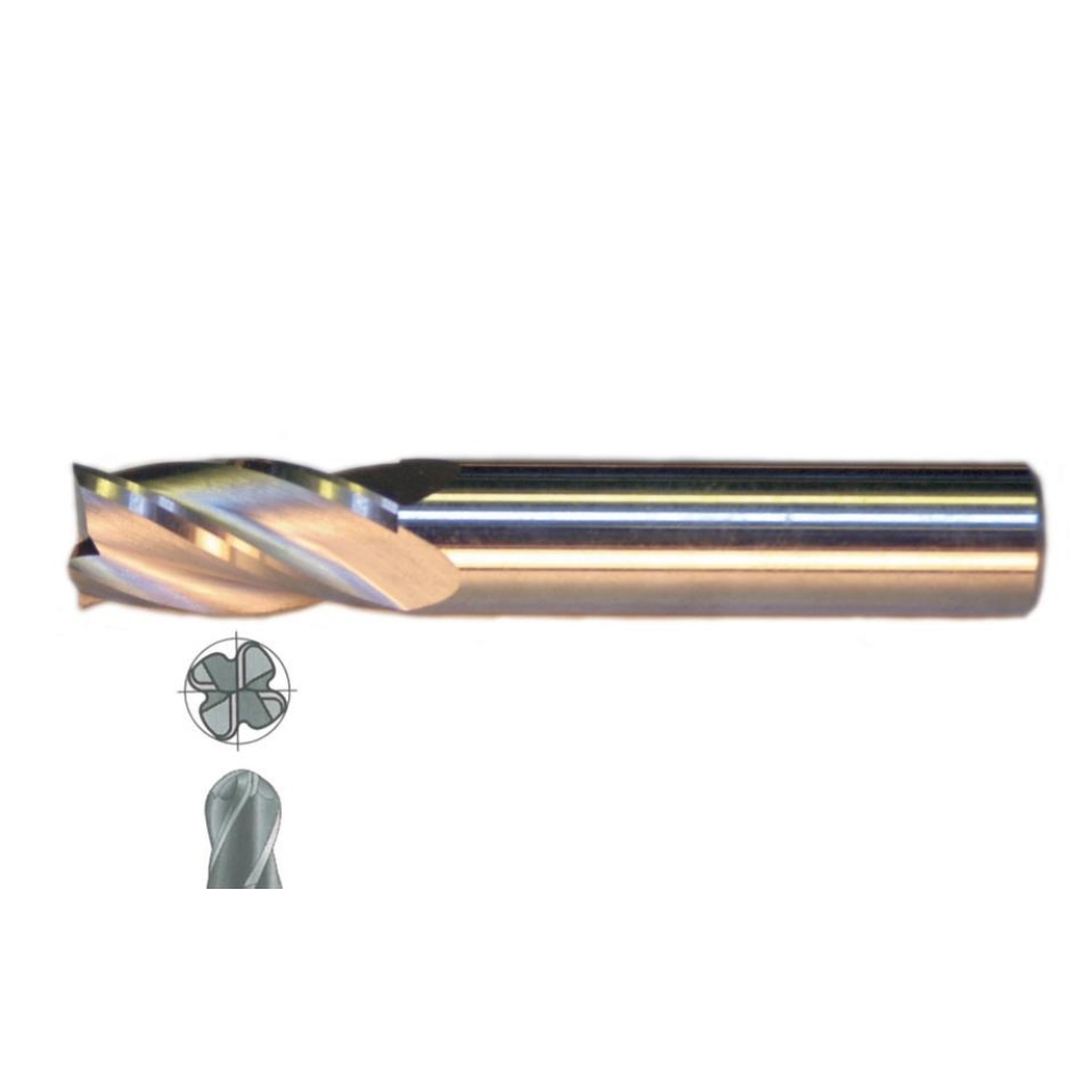 Fett 0,5mm Mastercut Standart Sert Metal 4 Ağızlı Küresel Karbür Parmak Frezesi