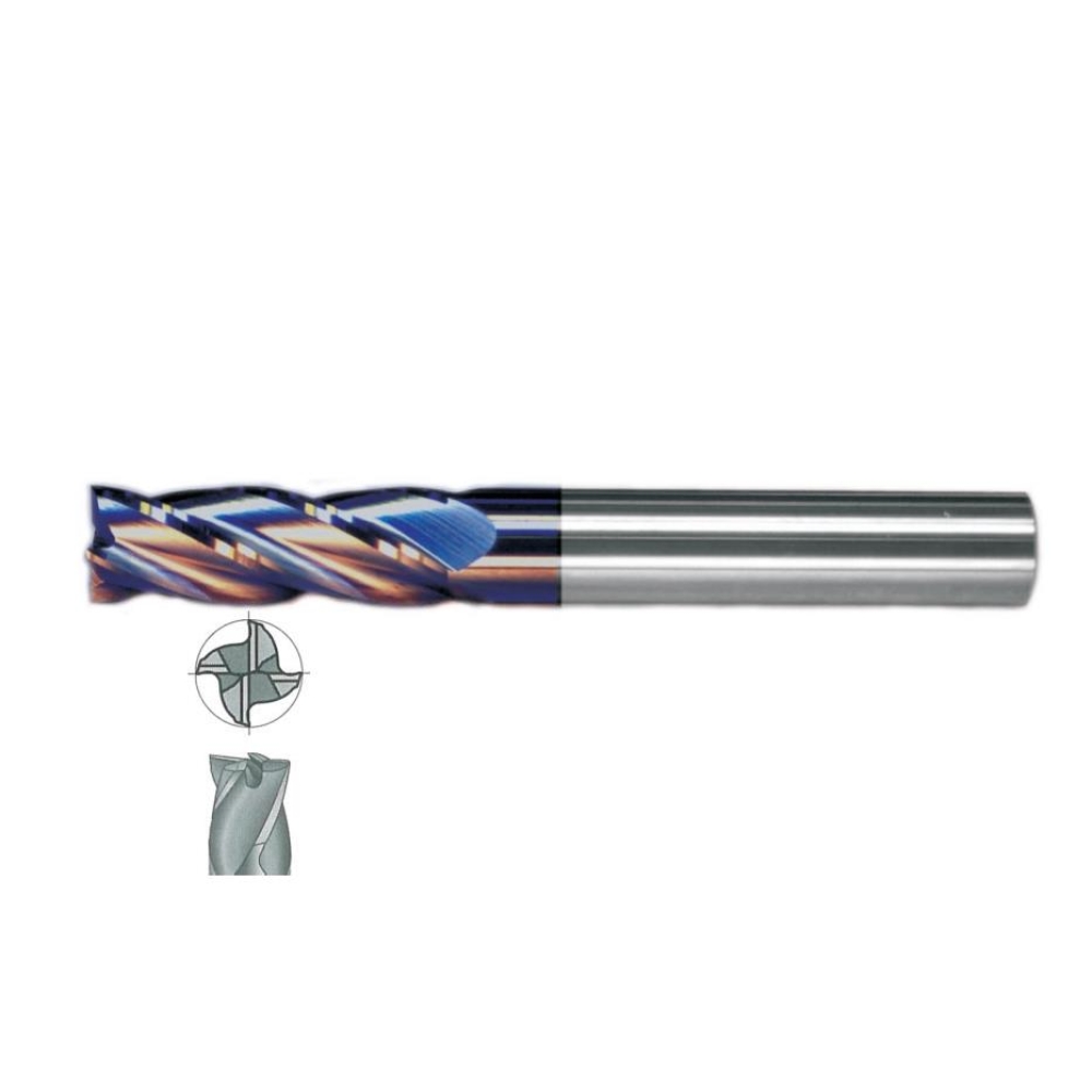 Fett 10X38 Mastercut Uzun Sert Metal 4 Ağızlı Tıaln Karbür Parmak Frezesi