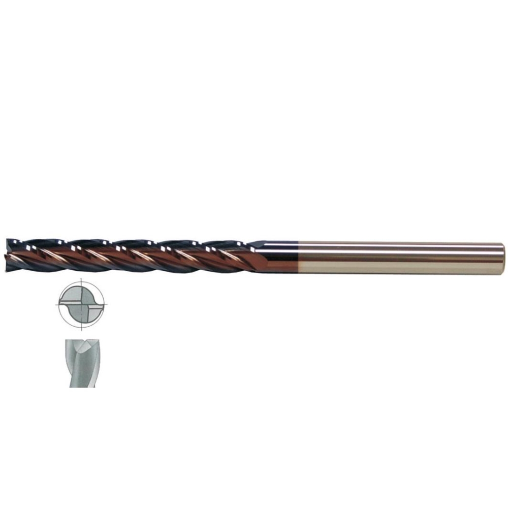 Fett 10X75 Mastercut Çok Uzun Sert Metal 2 Ağızlı Tıaln Karbür Parmak Frezesi