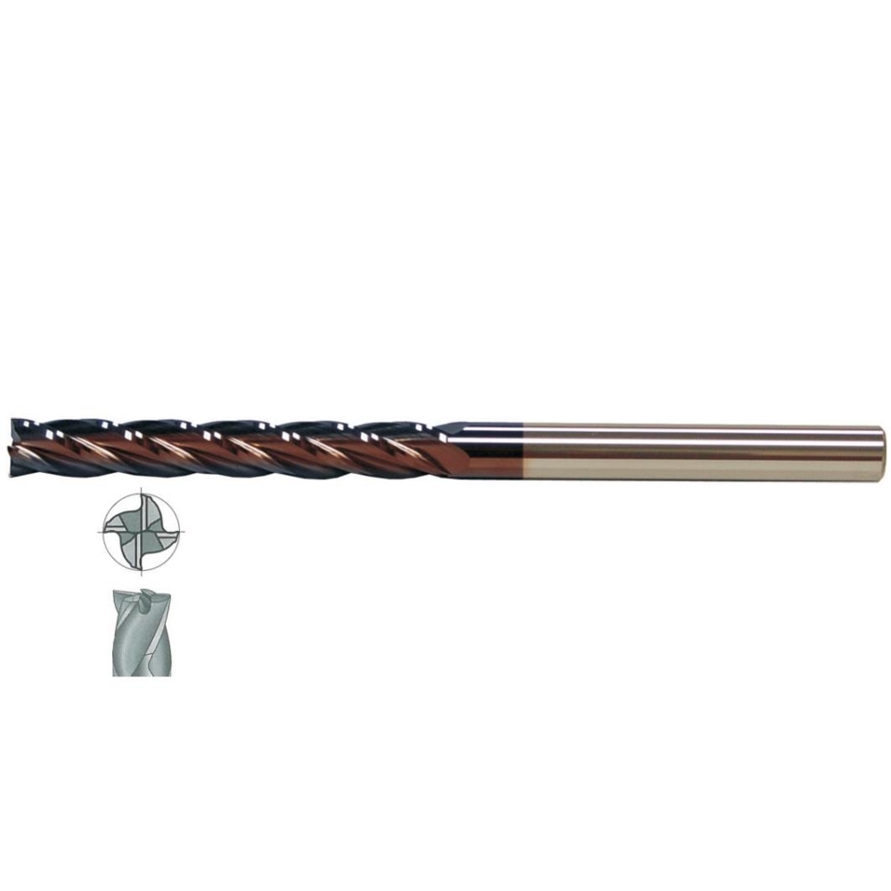 Fett 14X75 Mastercut Çok Uzun Sert Metal 4 Ağızlı Tıaln Karbür Parmak Frezesi