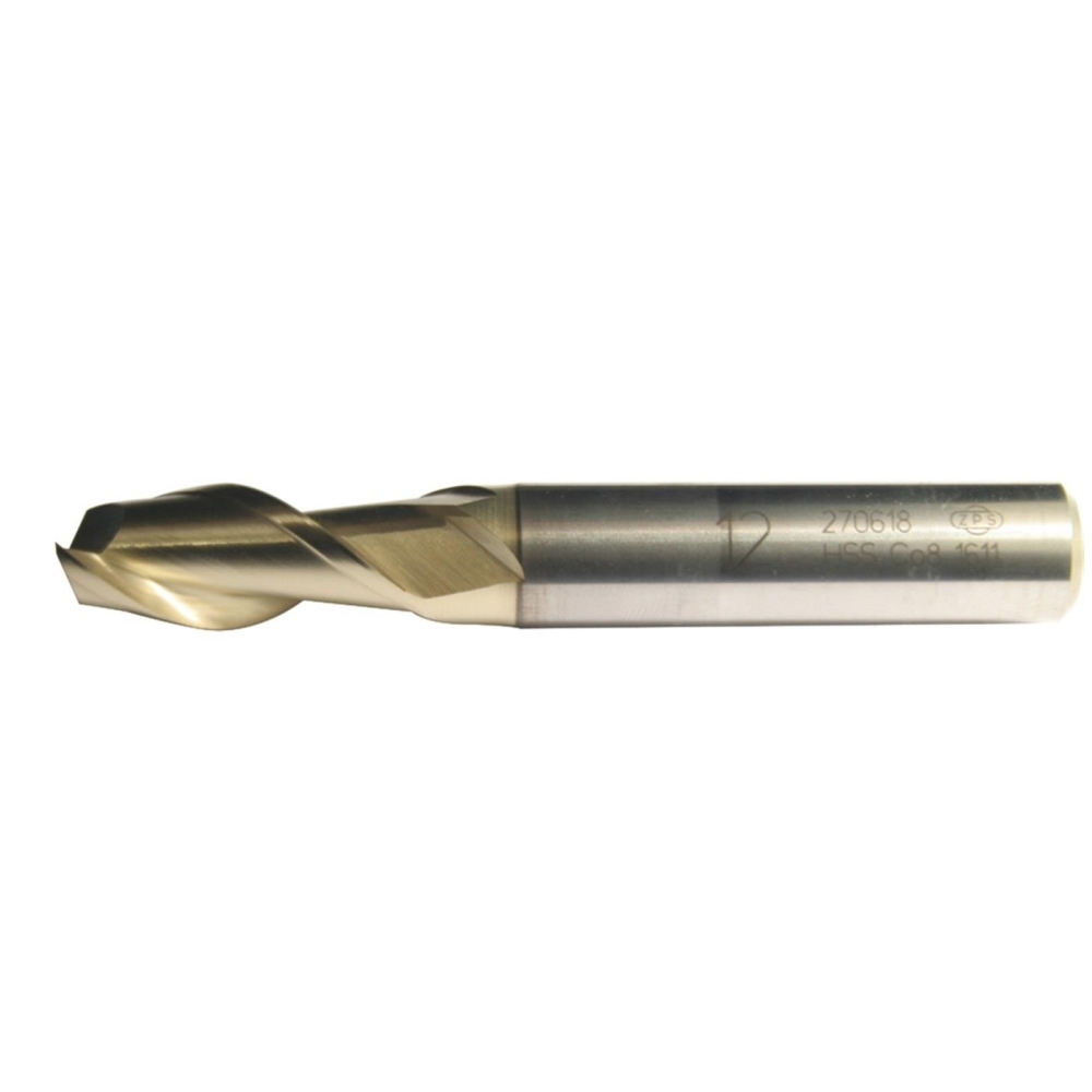 Fett 16mm Zps Dın327 Hss Co8 Alüminyum İçin 2 Ağızlı Kısa Delik Parmak Freze