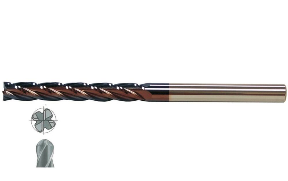 Fett 16X75 Mastercut Çok Uzun Sert Metal 4 Ağızlı Tıaln Küresel Karbür Parmak Frezesi