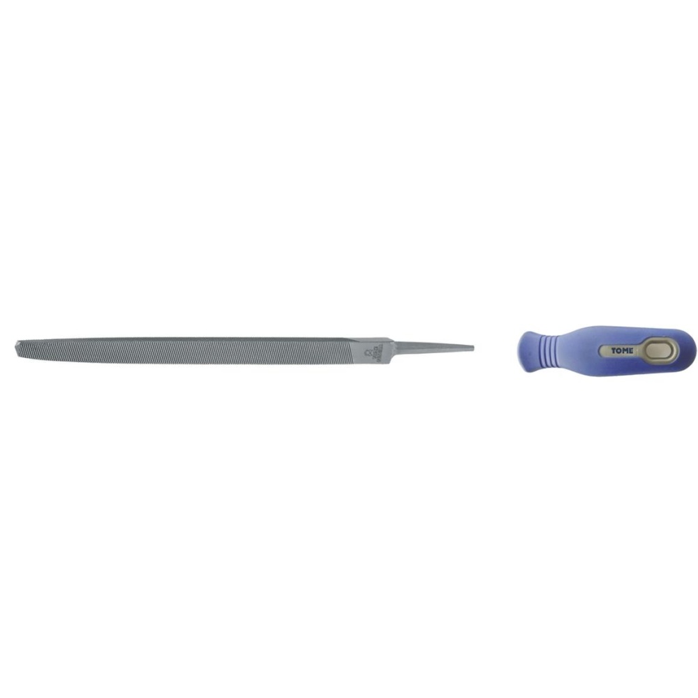 Fett 350mm Tome Orta Diş Saplı Yarım Üçgen Eğe