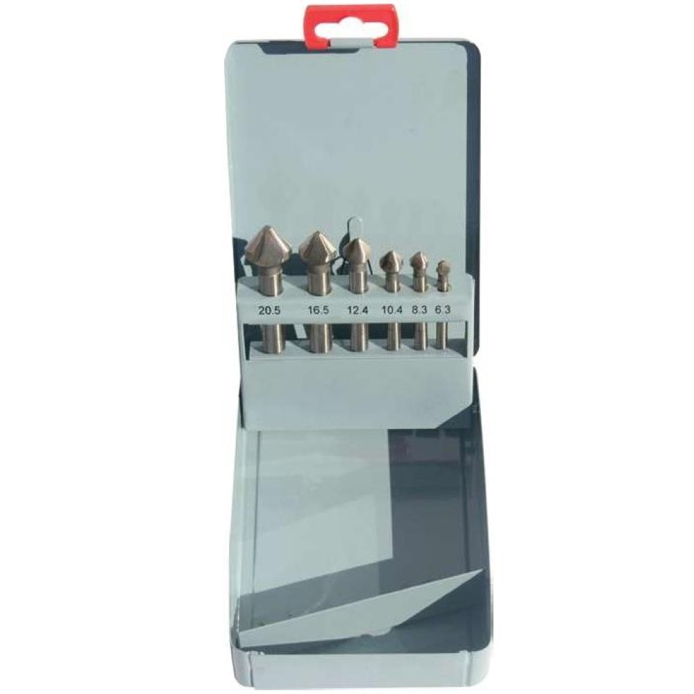 Fett Pld Hss Dın335C 90° 3 Ağızlı Boy 100mm Havşa Frezesi 6 Parça 6,3-8,3-10,4-12,4-16,5-20,5mm