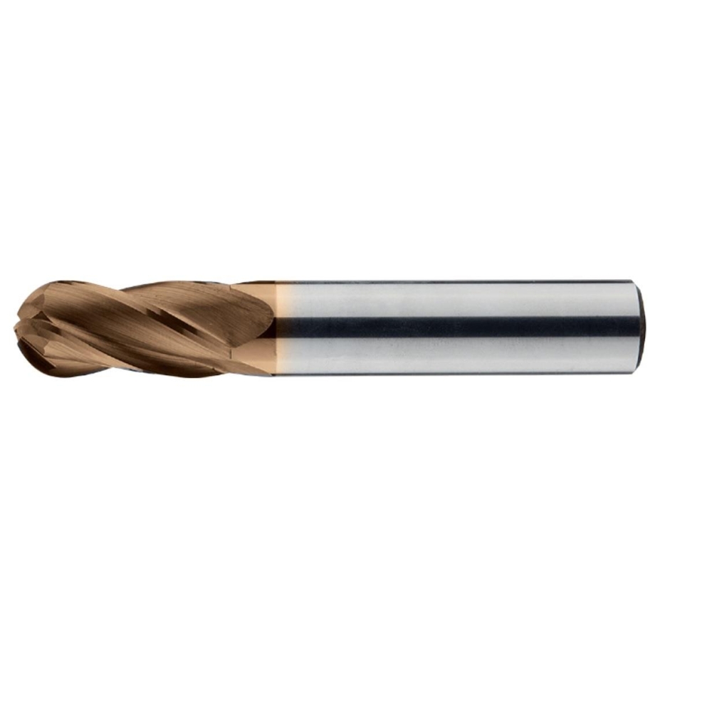 Kraft 12mm 4 Ağız Küresel Kısa Karbür Parmak Freze