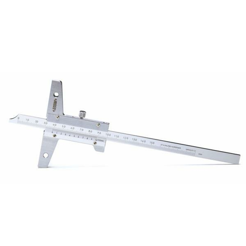 İnsize 0-1000mm Mekanik Derinlik Kumpası Ayak Bağlanabilir Model, Taban: 200mm, Hassasiyet: 0.02mm