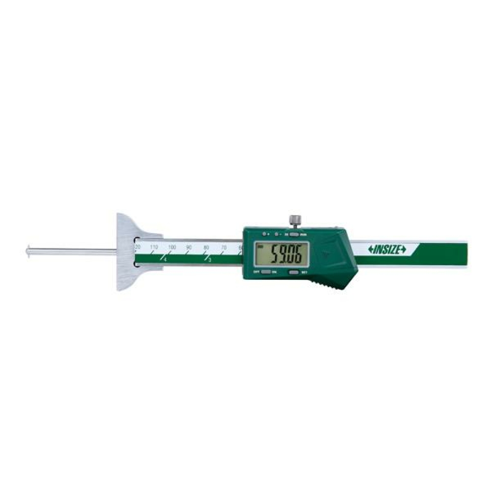 İnsize 0-100mm/0-4" Dijital Derinlik Kumpası (Yuvarlak Derinlik Çubuklu), Hassasiyet: 0.01mm/0.0005" Kod: 1148-100