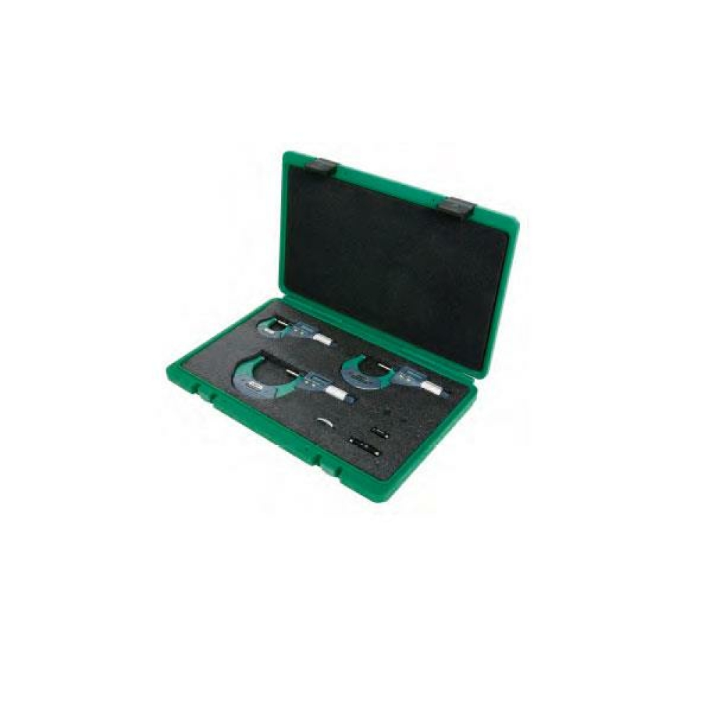 İnsize 0-100mm/0-4" Dijital Mikrometre (Standart Model, Bilgi Çıkışlı), Hassasiyet: 0.001mm/0.00005"