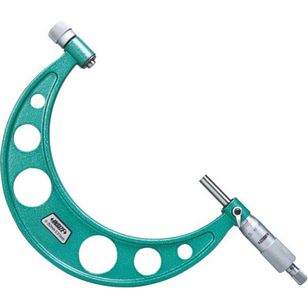 İnsize 0-100mm Dış Çap Mikrometresi Değiştirilebilir Uçlu, Hassasiyet: 0.01mm