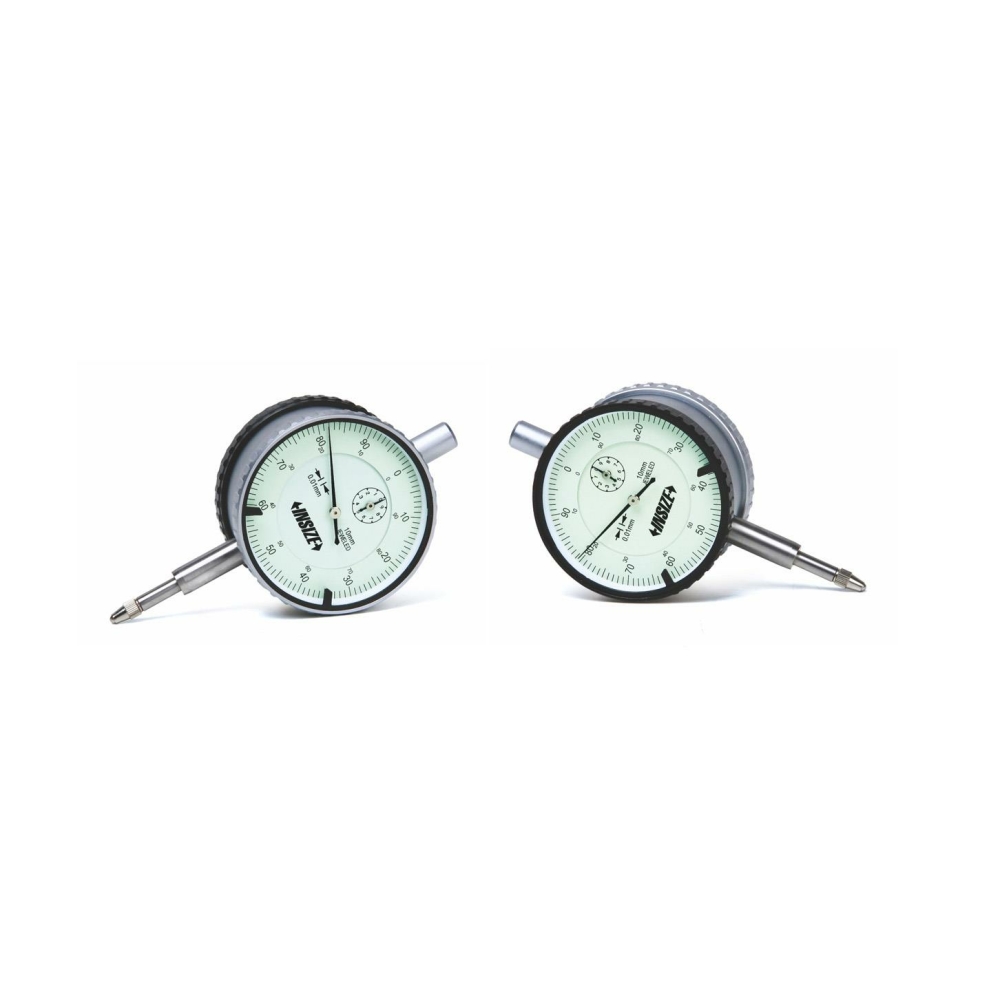 İnsize 0-10mm Çift Ekranlı Komparatör Saati (Metrik), Çap 58mm, Hassasiyet: 0,01mm