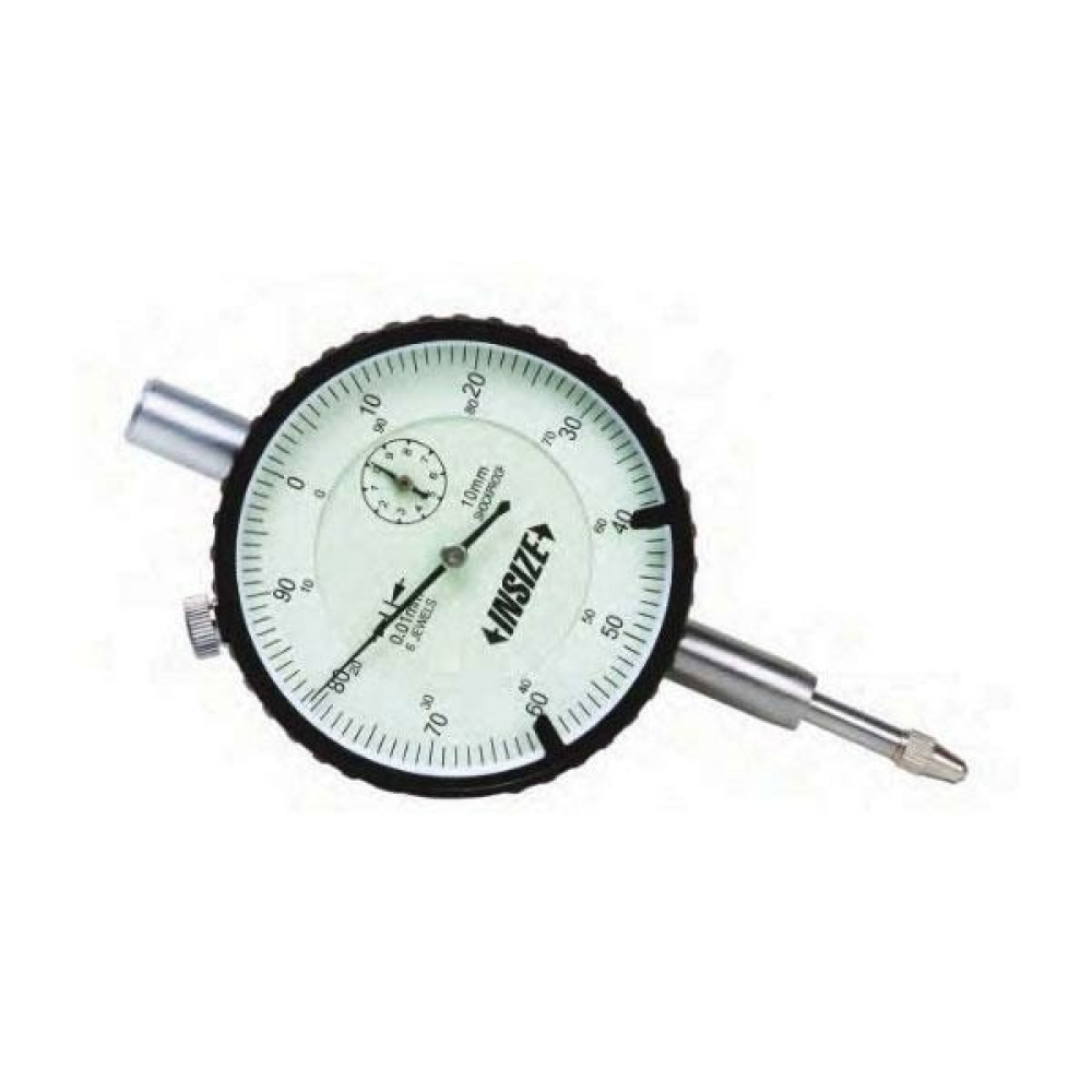 İnsize 0-10mm Komparatör Saati Çap: 58mm Darbe Dayanıklı (Kulaklı Kapaklı), Hassasiyet: 0.01mm