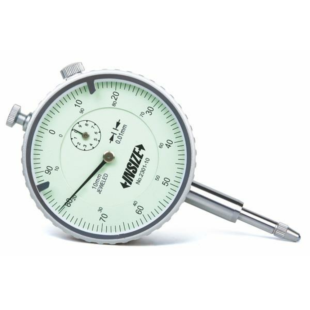 İnsize 0-10mm Komparatör Saati Ekonomik Model (Kulaklı Kapaklı), Hassasiyet: 0.01mm