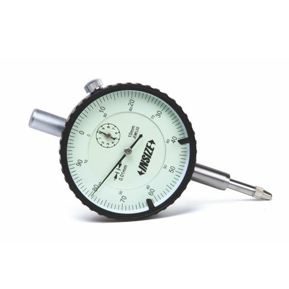 İnsize 0-10mm Komparatör Saati Standart Model (Kulaklı Kapaklı), Hassasiyet: 0.01mm
