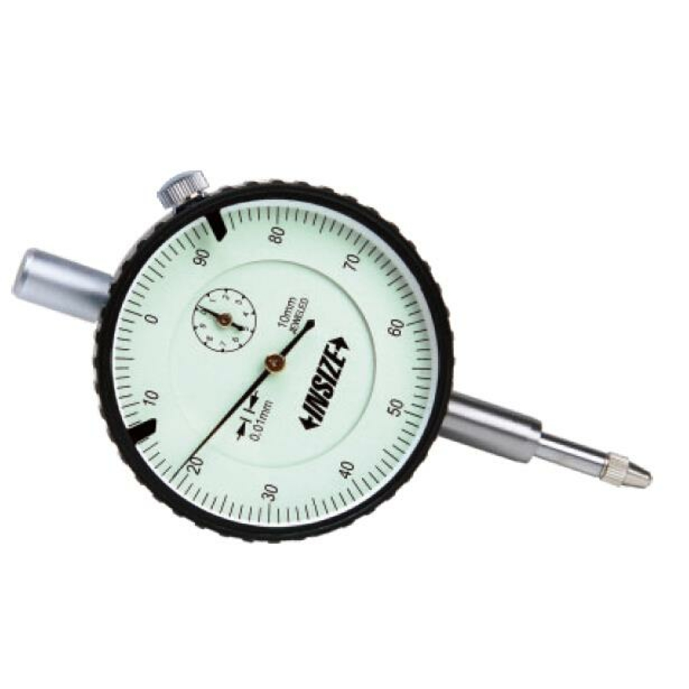 İnsize 0-10mm Komparatör Saati Ters Okumalı (Kulaklı Kapaksız), Hassasiyet: 0,01mm
