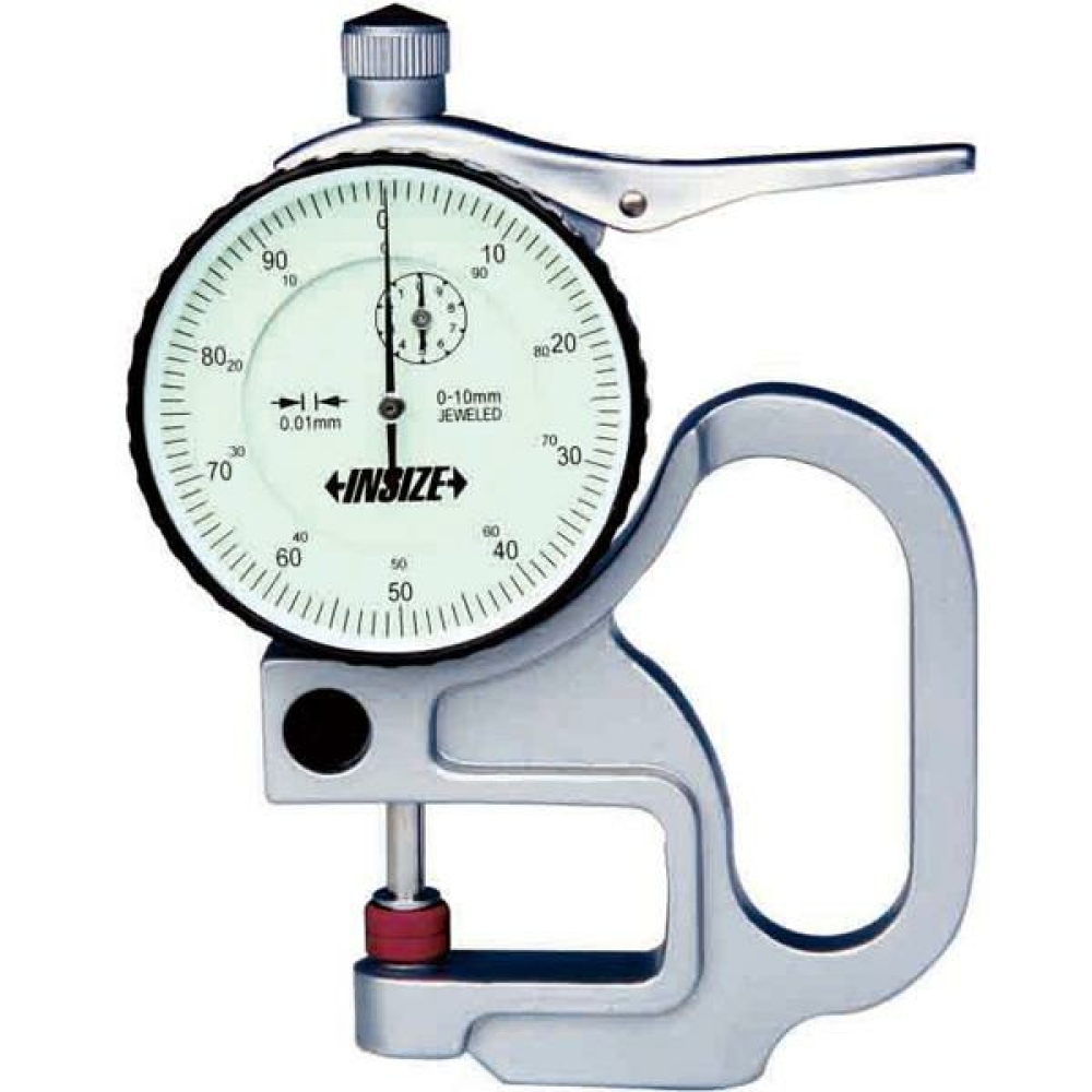 İnsize 0-10mm Saatli Kalınlık Ölçme Üst Yuvarlak Alt Uç Düz, Hassasiyet: 0.01mm Kod: 2364-10B