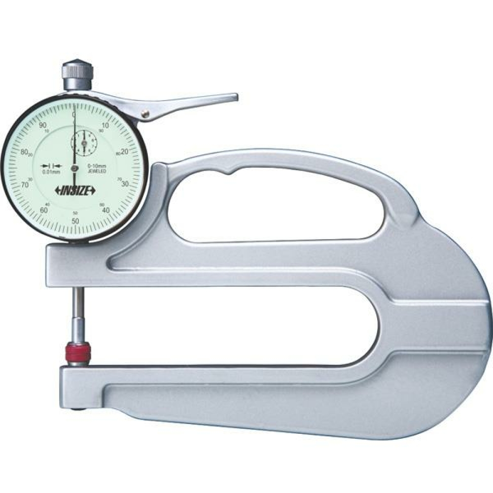 İnsize 0-10mm Saatli Kalınlık Ölçme Üst Yuvarlak Alt Uç Düz, Hassasiyet: 0.01mm Kod: 2365-10B