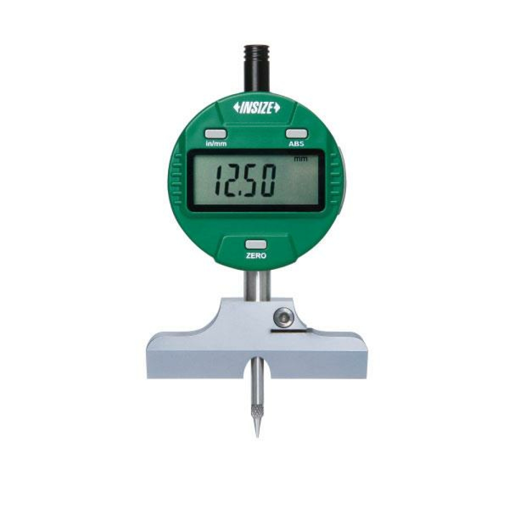 İnsize 0-12,7mm/0-0,5" Dijital Derinlik Komparatörü (60° Bıçak Kenarlı Taban), Hassasiyet: 0.01mm/0.0005"