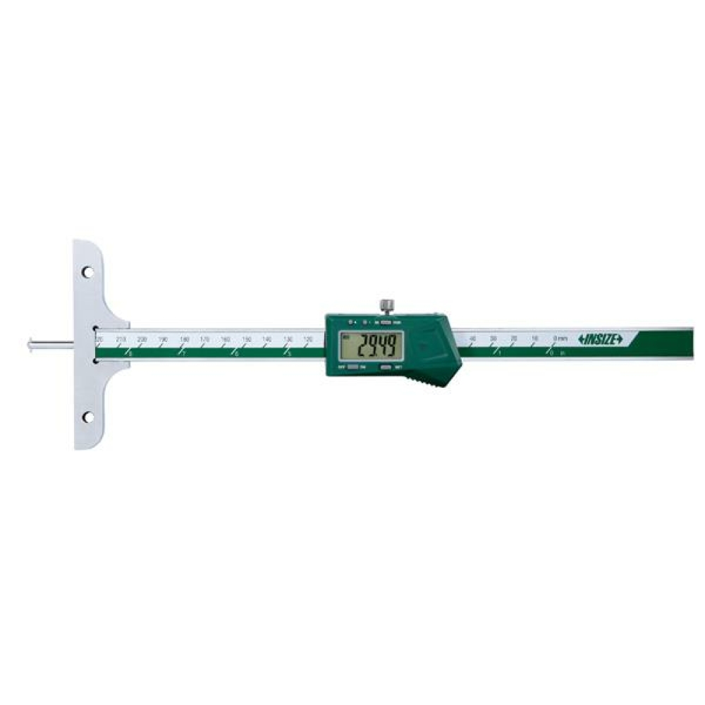 İnsize 0-120mm/0-4,7" Dijital Derinlik Kumpası (Yuvarlak Derinlik Çubuklu), Hassasiyet: 0.01mm/0.0005"