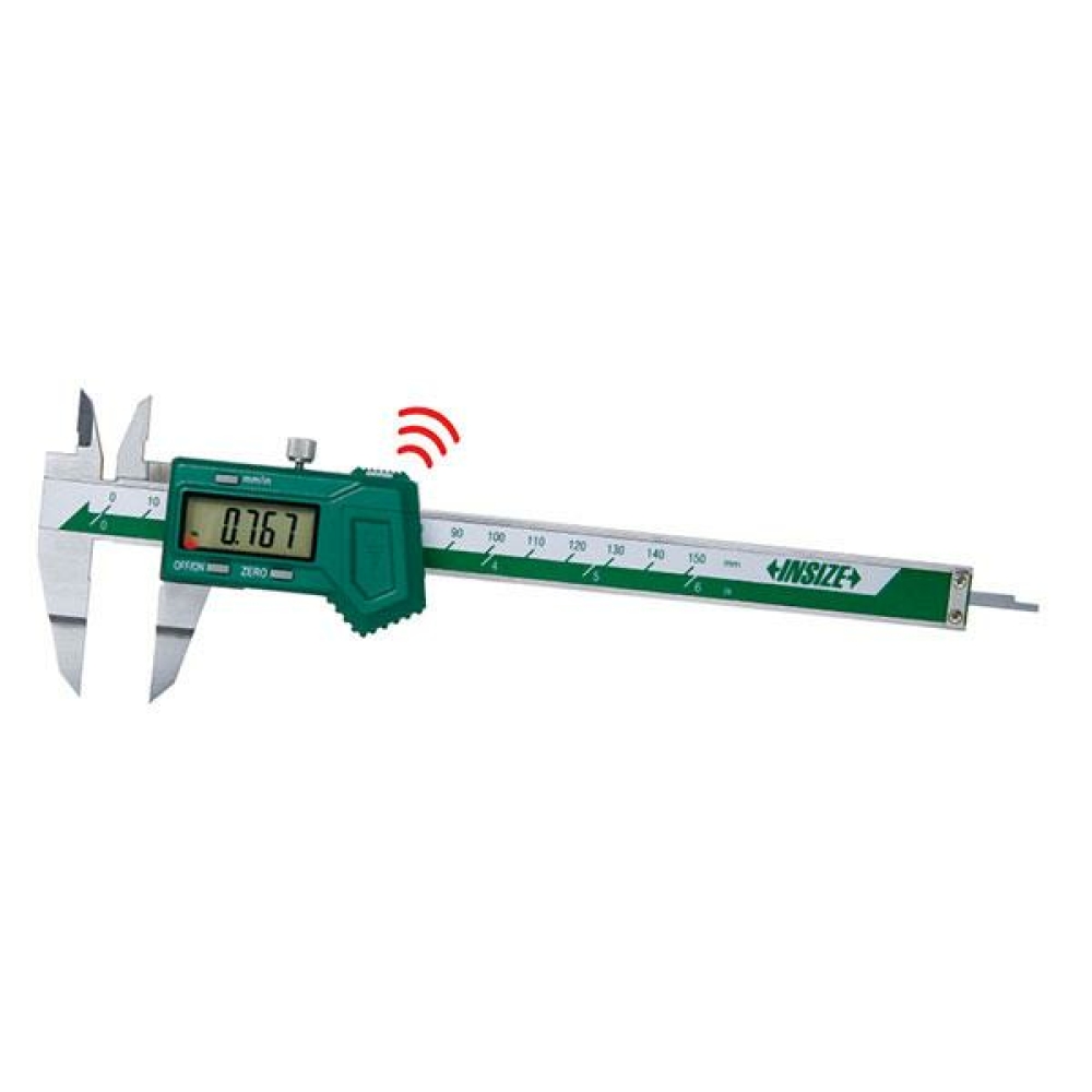 İnsize 0-150mm/0-6" Dijital Bıçak Ağızlı Kumpas - Kablosuz Veri Aktarımı, Hassasiyet: 0.01mm/0.0005"