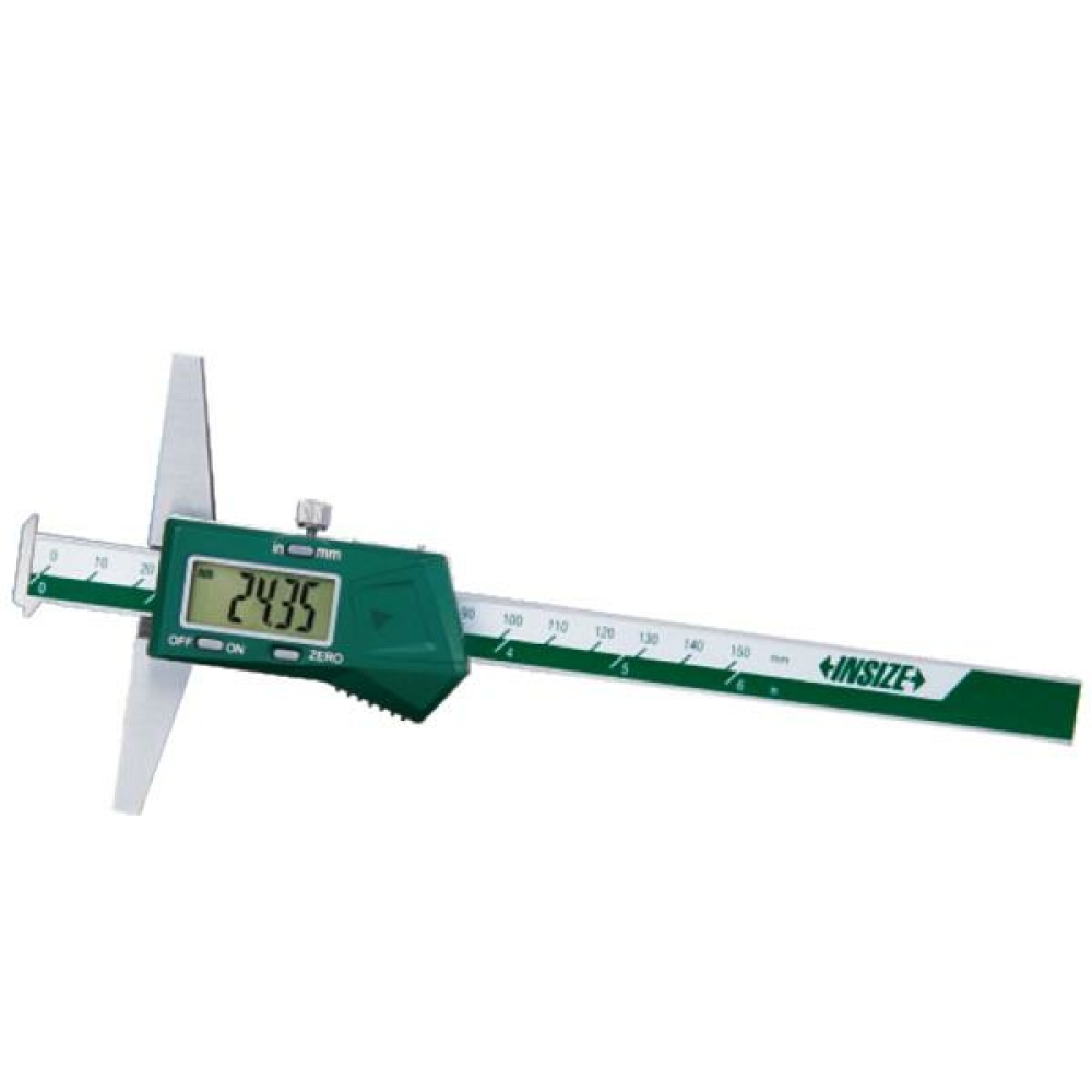 İnsize 0-150mm/0-6" Dijital Derinlik Kumpası Çift Çengelli, Hassasiyet: 0.01mm