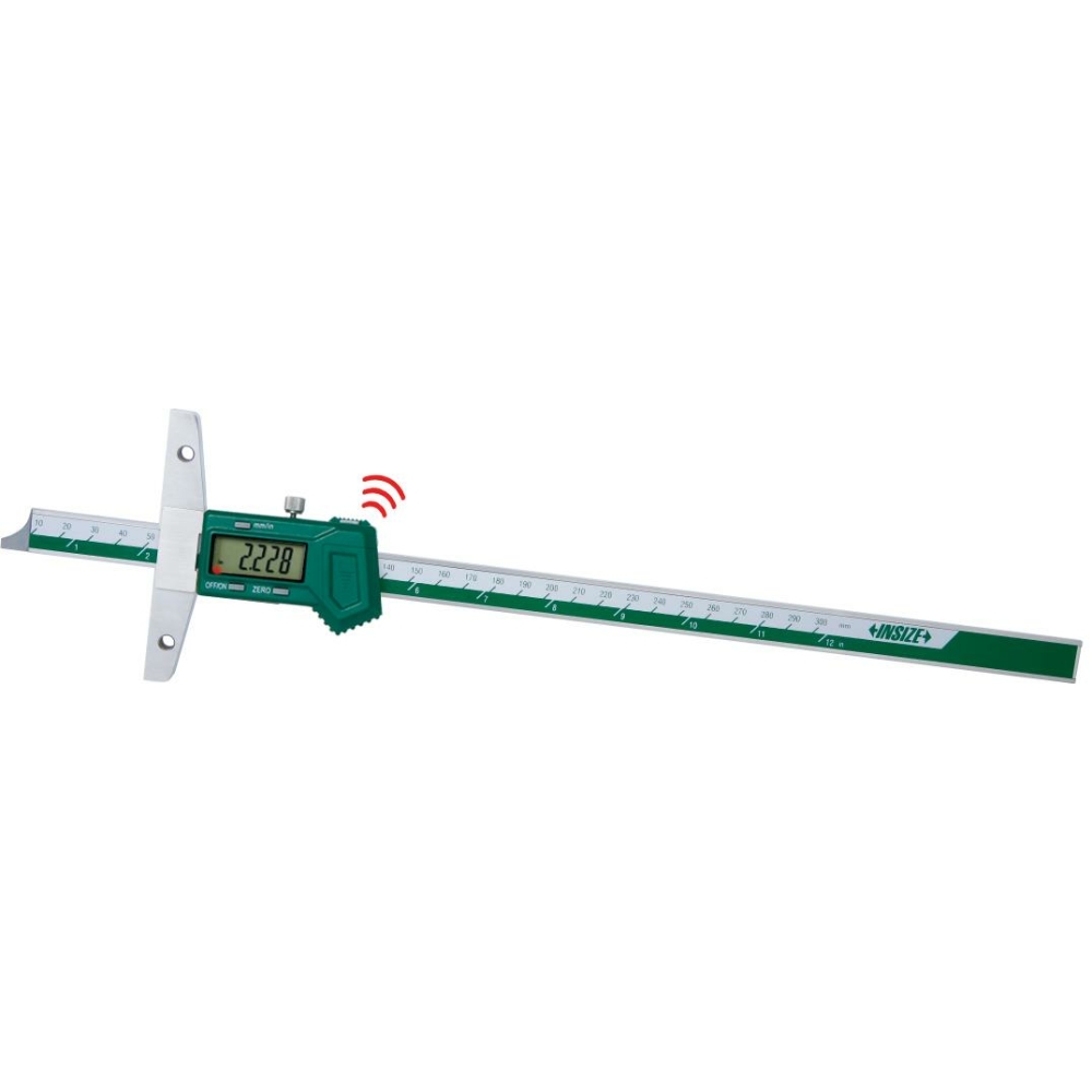 İnsize 0-150mm/0-6" Dijital Derinlik Kumpasi (Delikli Model) - Kablosuz Veri Aktarımı, Hassasiyet: 0.01mm/0.0005"