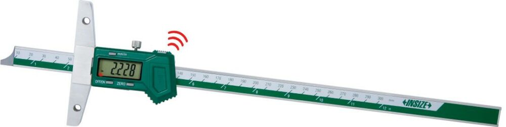 İnsize 0-150mm/0-6" Dijital Derinlik Kumpasi (Delikli Model) - Kablosuz Veri Aktarımı, Hassasiyet: 0.01mm/0.0005"