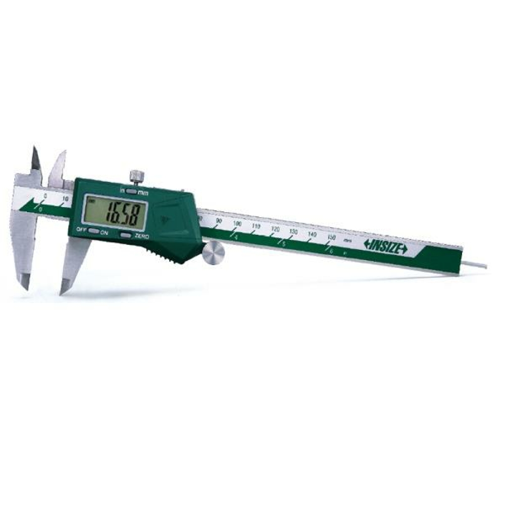 İnsize 0-150mm/0-6" Dijital Kumpas (Yuvarlak Derinlik Çubuklu), Hassasiyet: 0.01mm
