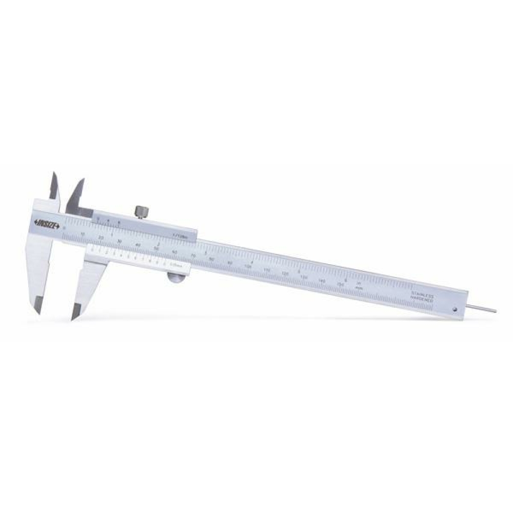 İnsize 0-150mm/0-6" Mekanik Kumpas (Yuvarlak Derinlik Çubuklu), Hassasiyet: 0.05mm/1/128"