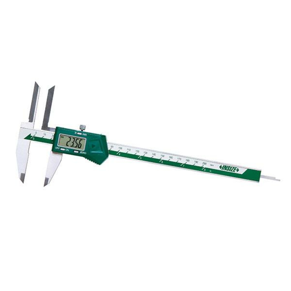 İnsize 0-200mm/0-8" Dijital Kumpas - Uzun Üst Çeneli, Hassasiyet: 0.01mm/0.0005"