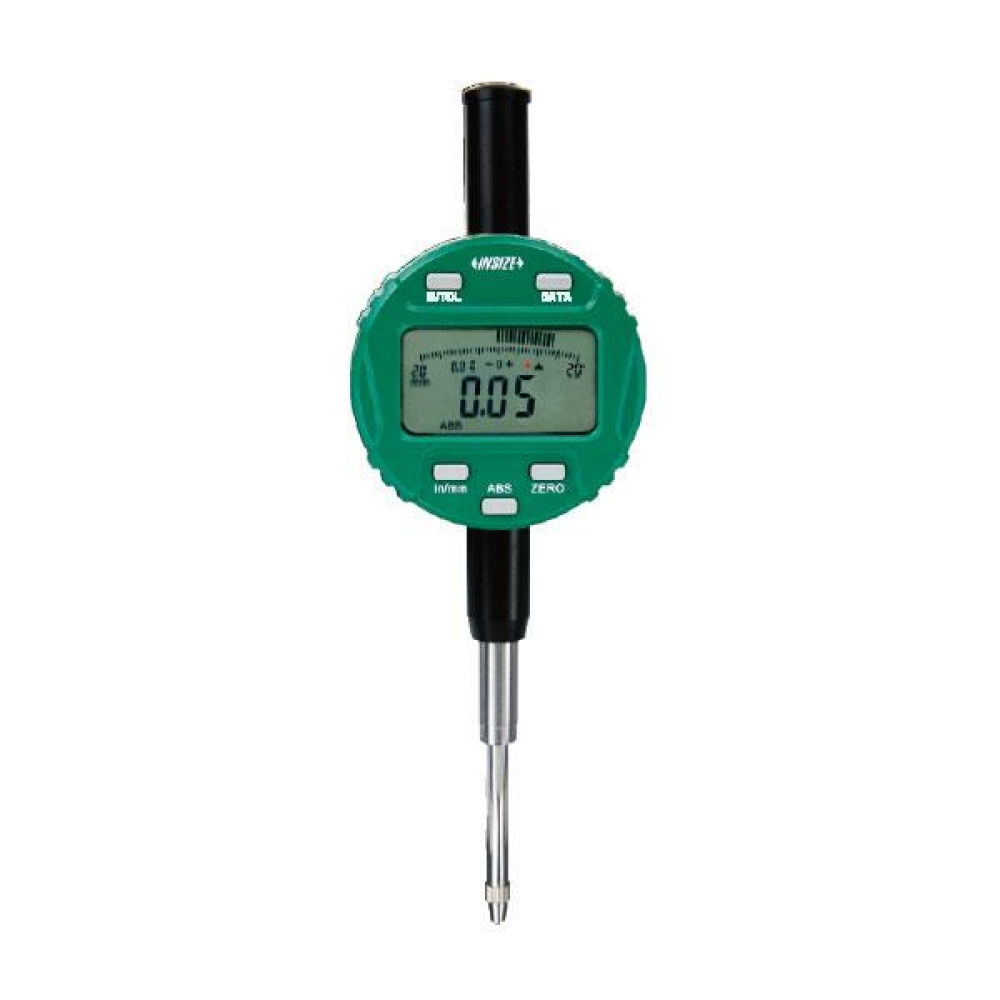 İnsize 0-25,4mm/0-1'' Dijital Komparatör Saati Düz Kapaklı, Hassasiyet: 0,01mm/0,0005''