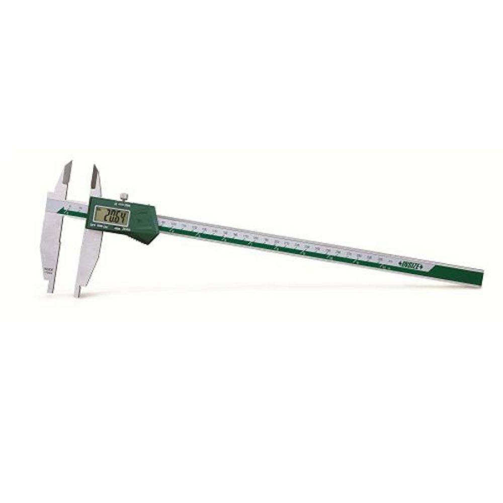 İnsize 0-250mm/0-10" Dijital Kumpas - Çift Çeneli, Çene Boyu 60mm, Hassasiyet: 0.01mm/0.0005"