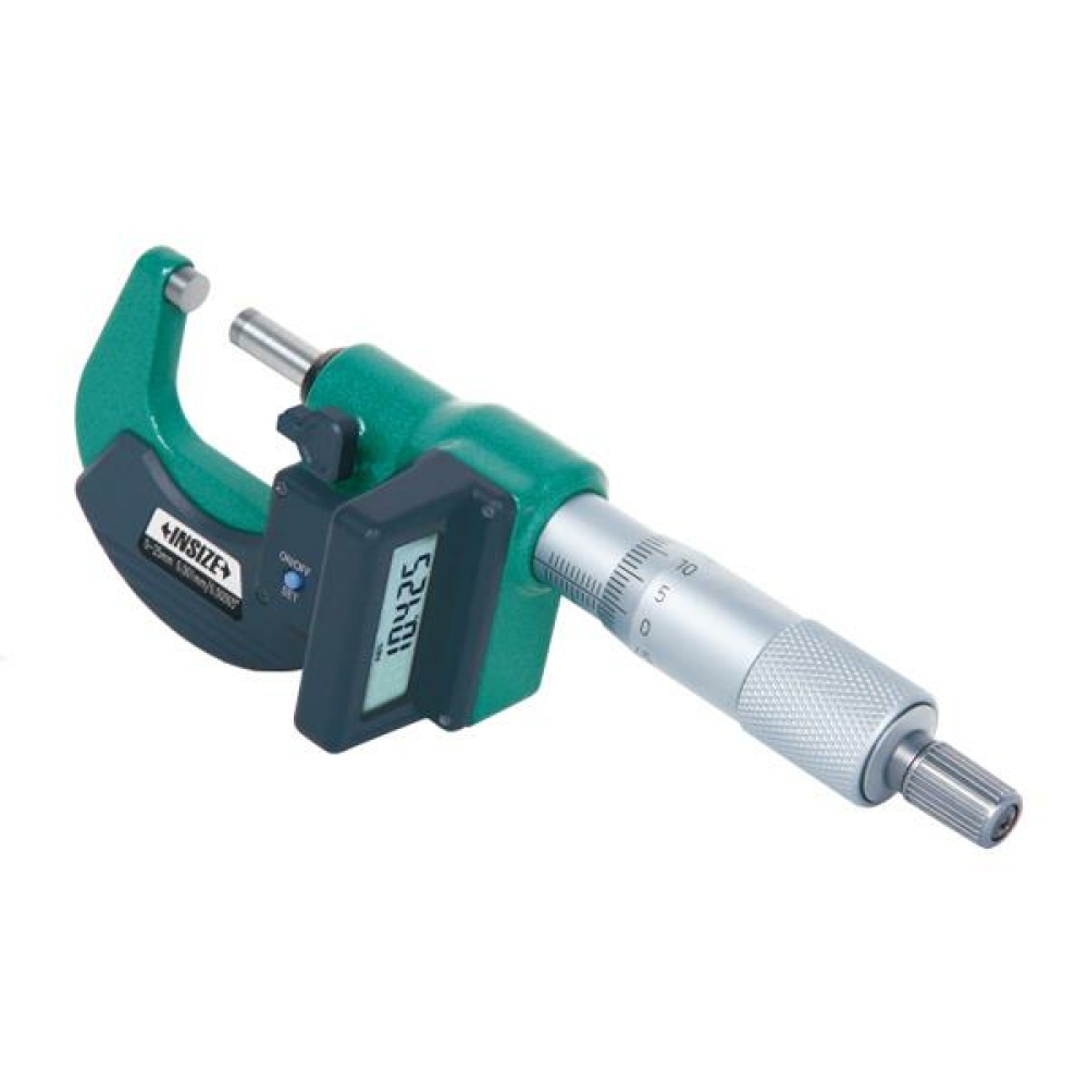 İnsize 0-25mm/0-1" Dijital Dikey Okunabilir Mikrometre, Hassasiyet: 0.001mm/0.00005" Kod: 3565-25A