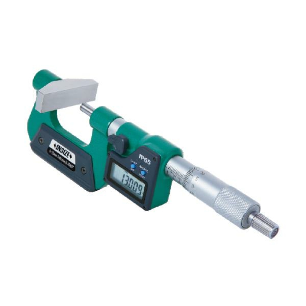 İnsize 0-25mm/0-1" Dijital Geniş Örs Ağızlı Mikrometre, Hassasiyet: 0.001mm/0.00005"