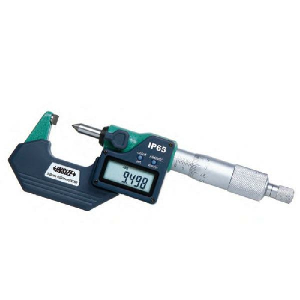 İnsize 0-25mm/0-1" Dijital Mikrometre İğne Uçlu, Hassasiyet: 0.001mm