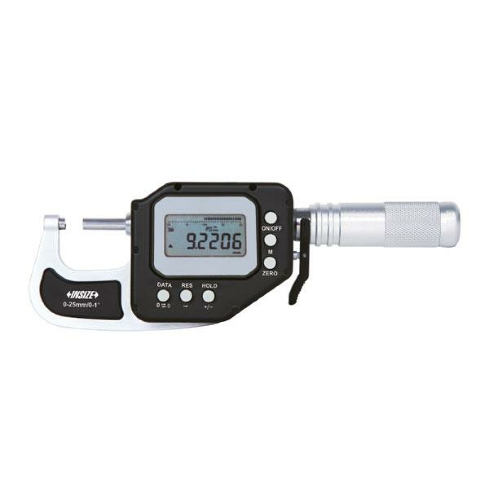 İnsize 0-25mm/0-1" Yüksek, Hassasiyet:li Hızlı Ölçüm Mikrometresi, Hassasiyet: 0.0002mm/0.00001"