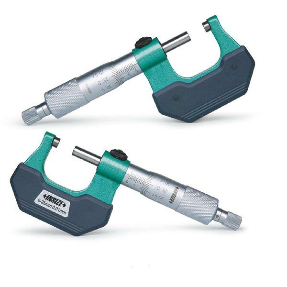 İnsize 0-25mm Dış Çap Mikrometre (Sağ Ve Sol Kullanım), Hassasiyet: 0.01mm