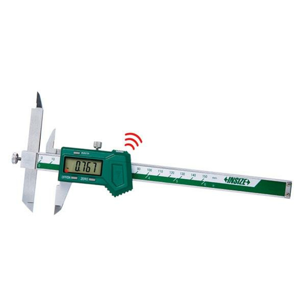 İnsize 0-300mm/0-12" Dijital Ayarlanabilir Burunlu Kumpas (Dahili Kablosuz Veri Transferi), Hassasiyet: 0.01mm/0.0005"