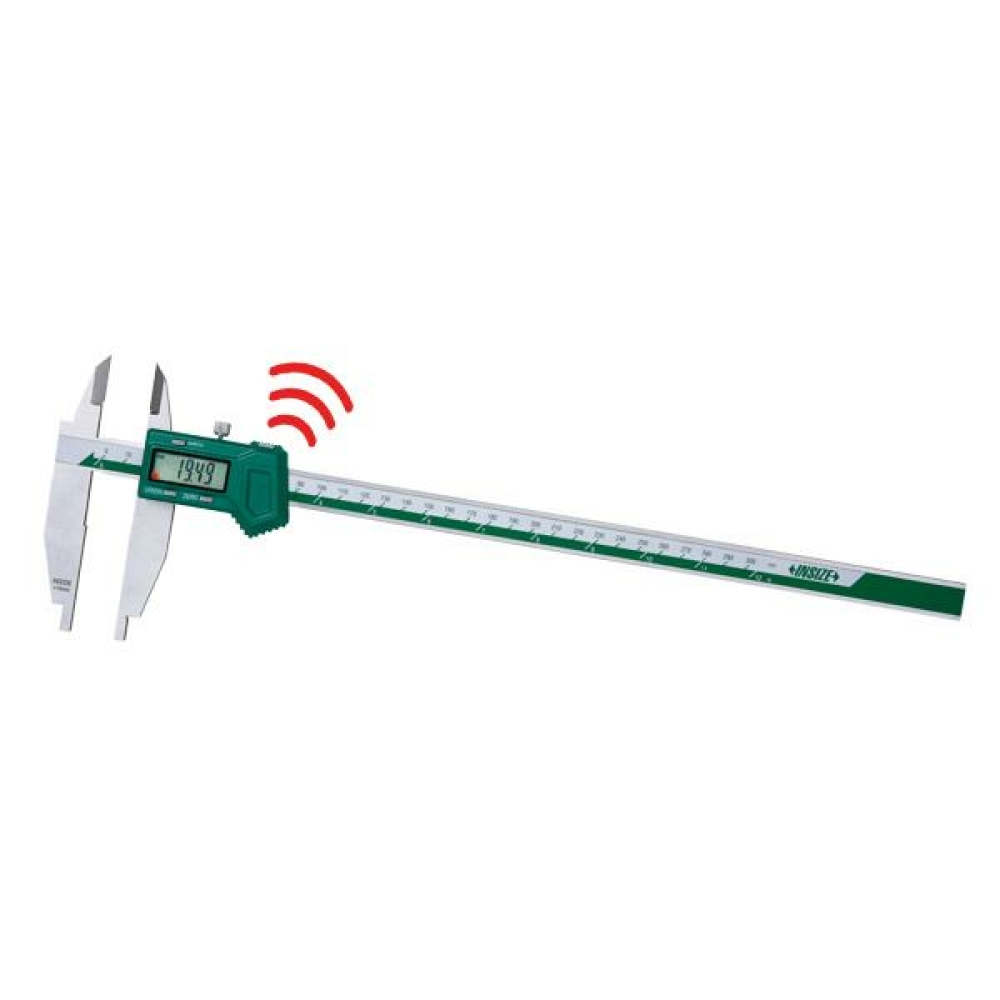 İnsize 0-300mm/0-12" Dijital Kumpas - Çift Çeneli, Çene Boyu 90mm (Kablosuz Veri Aktarımı), Hassasiyet: 0.01mm/0.0005"