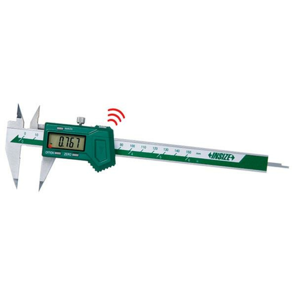 İnsize 0-300mm/0-12" Dijital Kumpas Sivri Uçlu - Kablosuz Veri Aktarımlı, Hassasiyet: 0.01mm/0.0005"