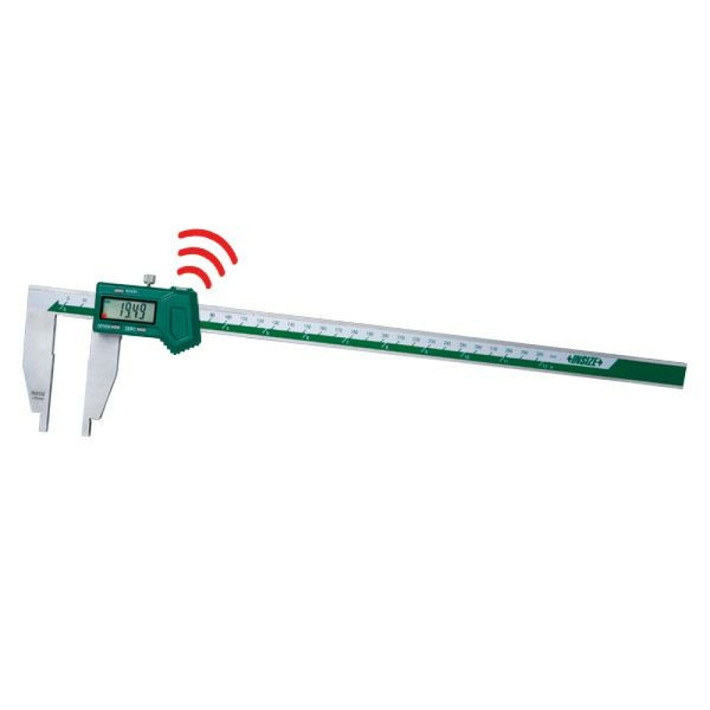 İnsize 0-300mm/0-12" Dijital Kumpas - Tek Çeneli, Çene Boyu 90mm (Dahili Kablosuz Veri Aktarımı), Hassasiyet: 0.01mm/0.0005"