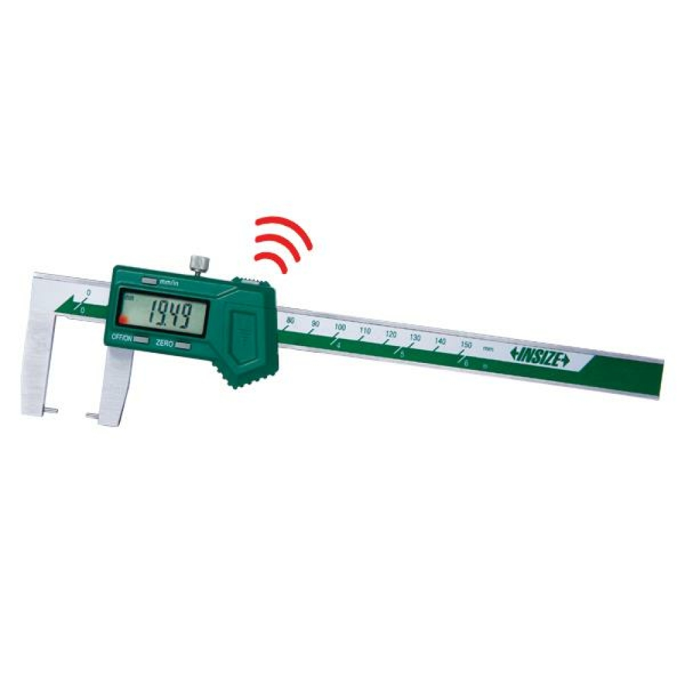 İnsize 0-300mm/0-12" Dijital Yuvarlak Uçlu Dış Kanal Kumpası (Dahili Kablosuz Veri Transferi), Hassasiyet: 0.01mm/0.0005"