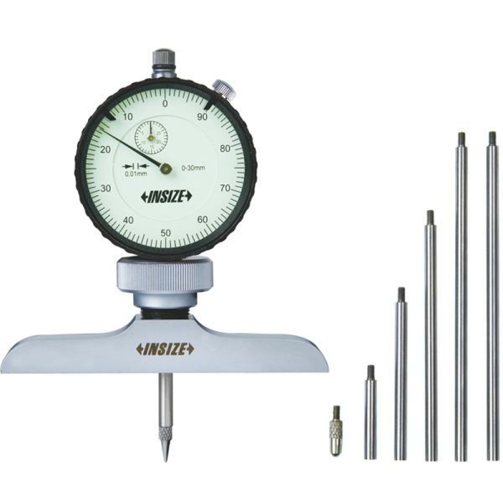 İnsize 0-300mm Saatli Derinlik Komparatörü (101,5X17mm), Hassasiyet: 0.01mm