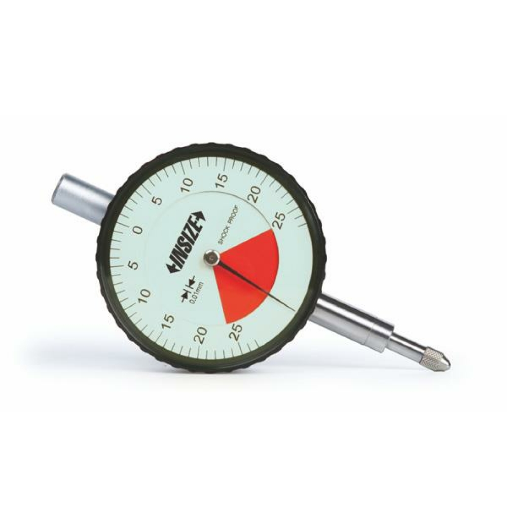 İnsize 0,5mm Komparatör Saati - Tek Tur (Kulaklı Kapak), Hassasiyet: 0.01mm