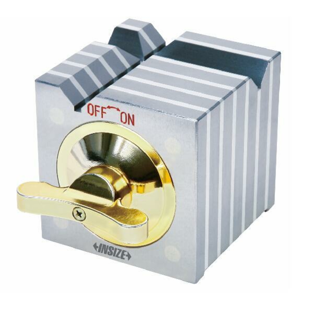 İnsize 100×100×100mm/4×4×4" V Kanallı Manyetik Blok