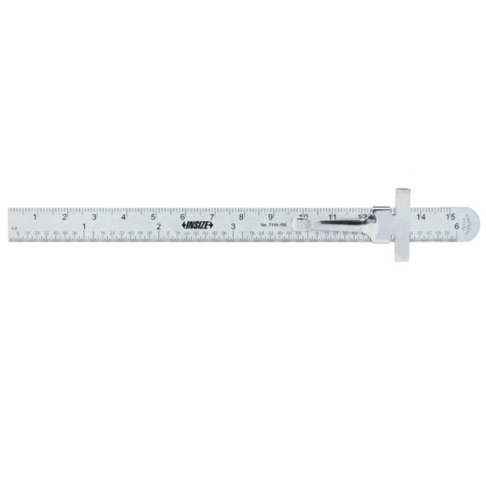 İnsize 150mm/6" Klipsli Cetvel (Tam Kutu Sipariş Edilir, Kutu İçeriği 50 Adet)
