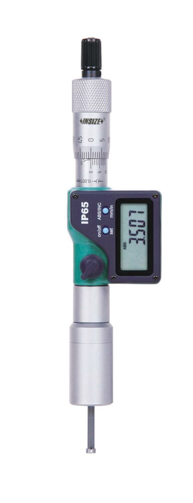 İnsize 2,5-3mm/0,10-0,12" Dijital Üç Ayaklı İç Çap Mikrometresi, Hassasiyet: 0.001mm/0.00005"